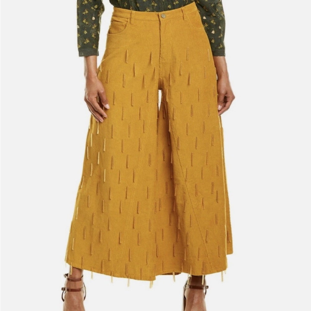 FARM Rio • Wide Leg Corduroy Beaded Pants - Picture 2 of 16